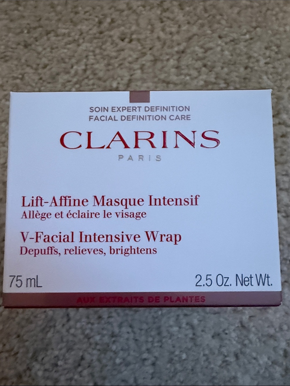 Clarins V-facial intensive wrap 2.5oz